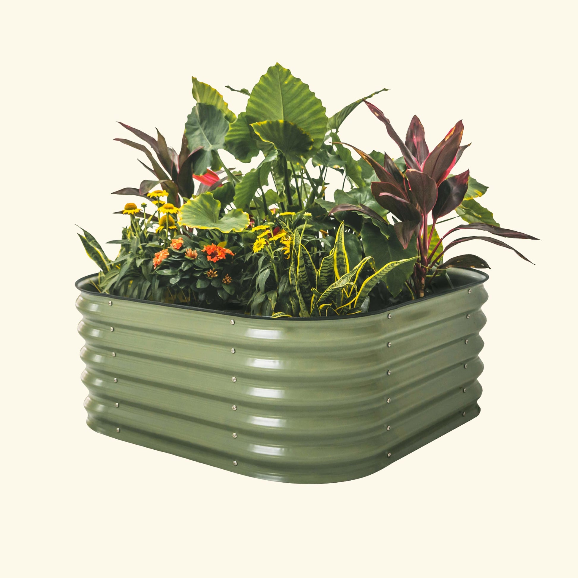 17" Tall Small Raised Garden Bed Kit 4 in 1 Modular Metal - Tampa soil911.com