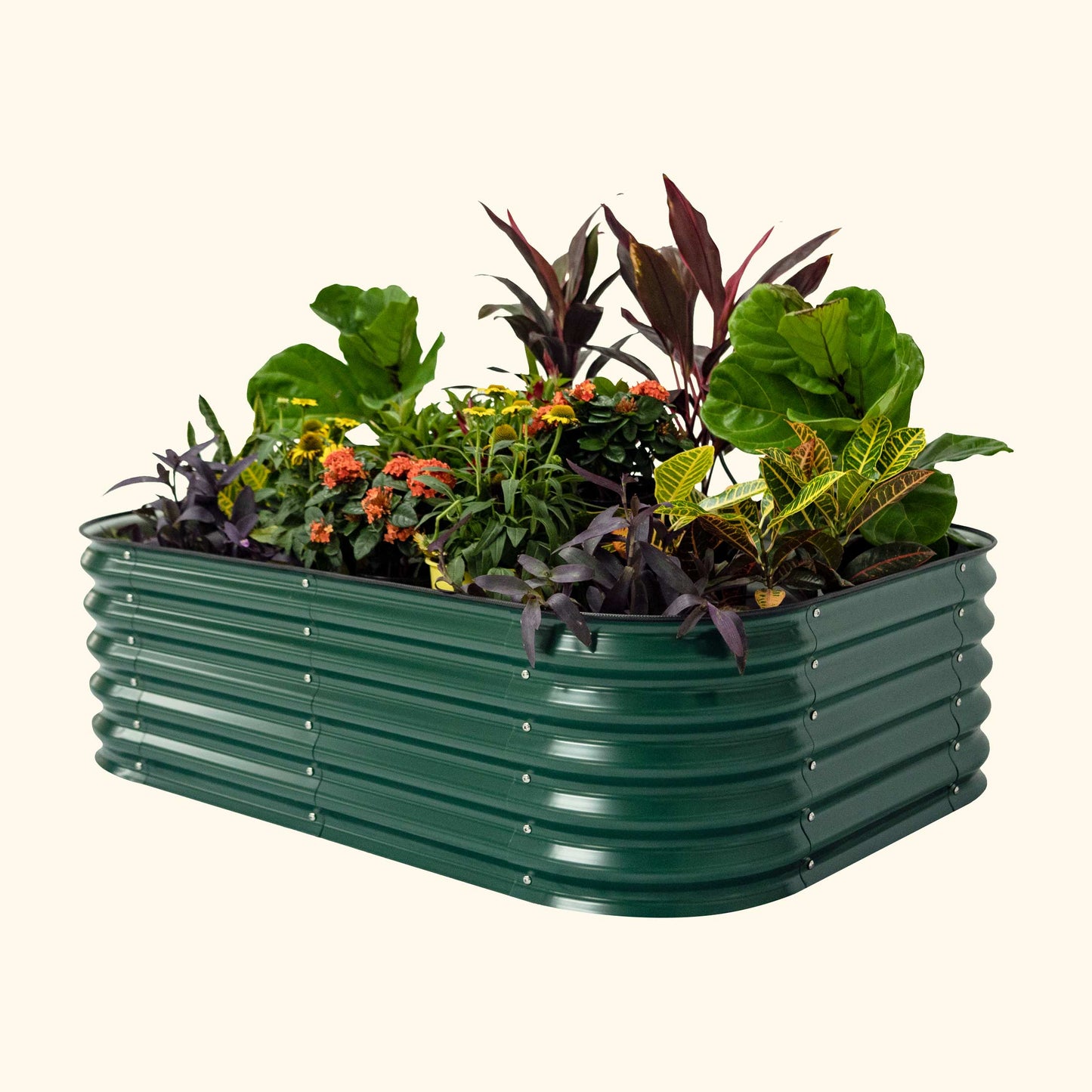 17" Tall Raised Garden Bed Midsize 6 in 1 Modular Metal