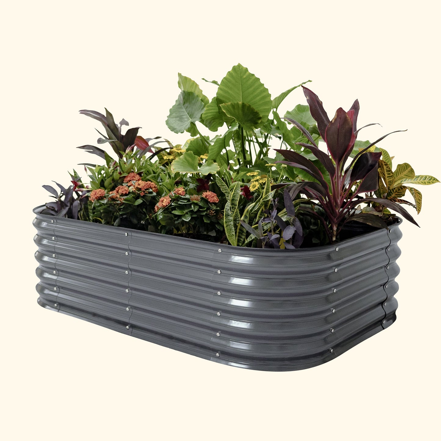 17" Tall Raised Garden Bed Midsize 6 in 1 Modular Metal