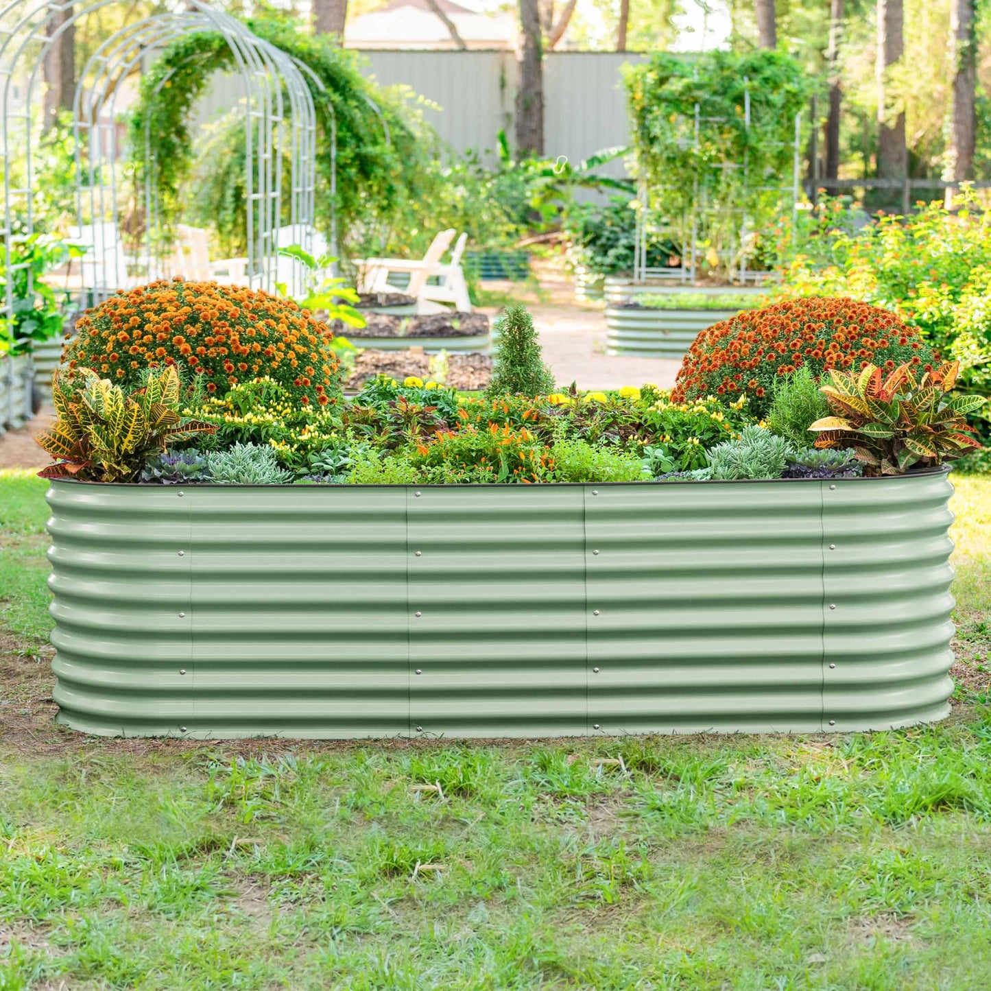 Kit de jardin surélevé modulaire en métal 9 en 1 de 26 po de hauteur