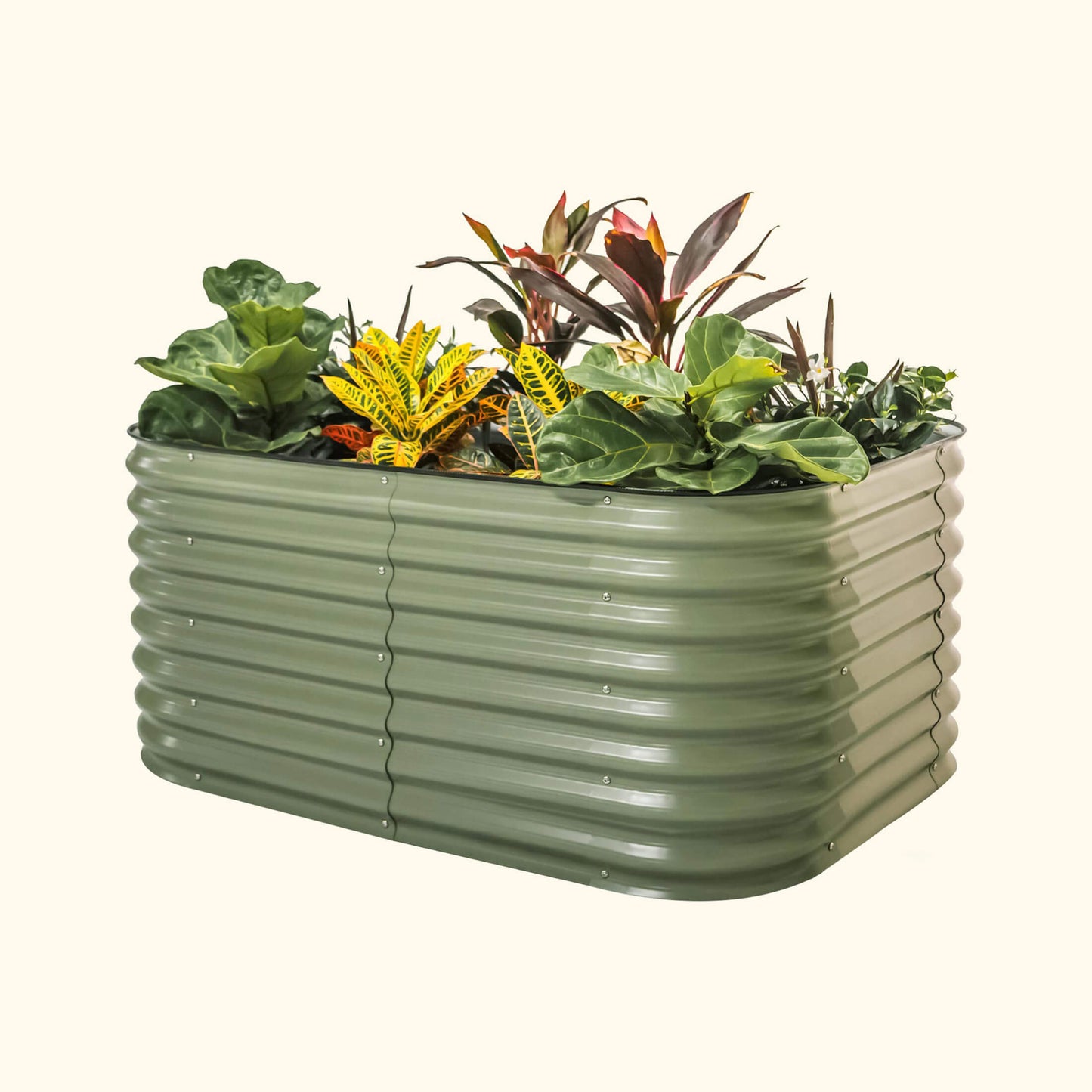 26" Tall 6 In 1 Medium Modular Metal Raised Garden Bed Kit