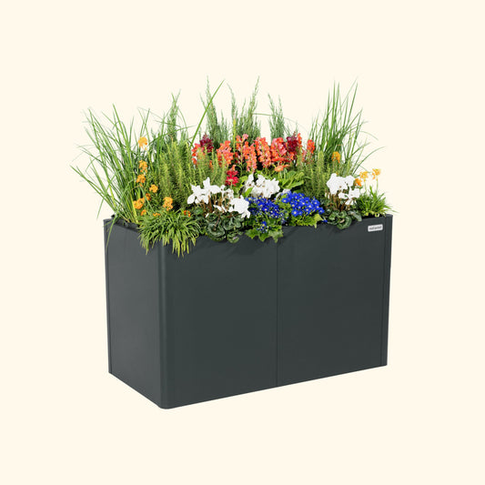 32" High Modern Raised Garden Bed 27"x 53" Midsize | Steel