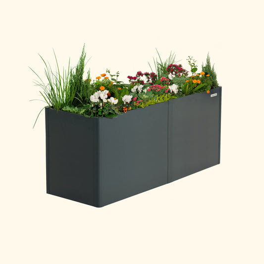 32" Tall Modern Raised Garden Bed 27" x 83" Long | Metal