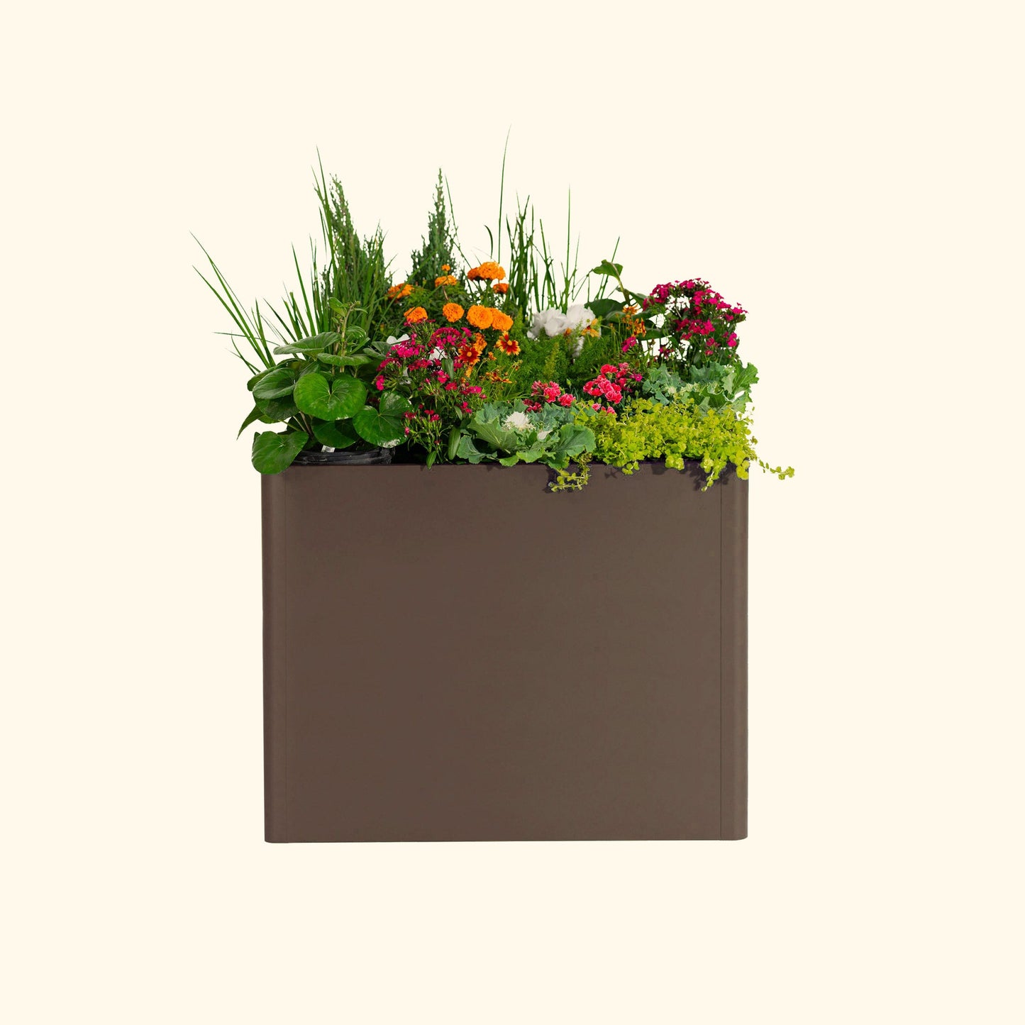 32" Tall Modern Raised Garden Bed Square 42" x 42" Metal