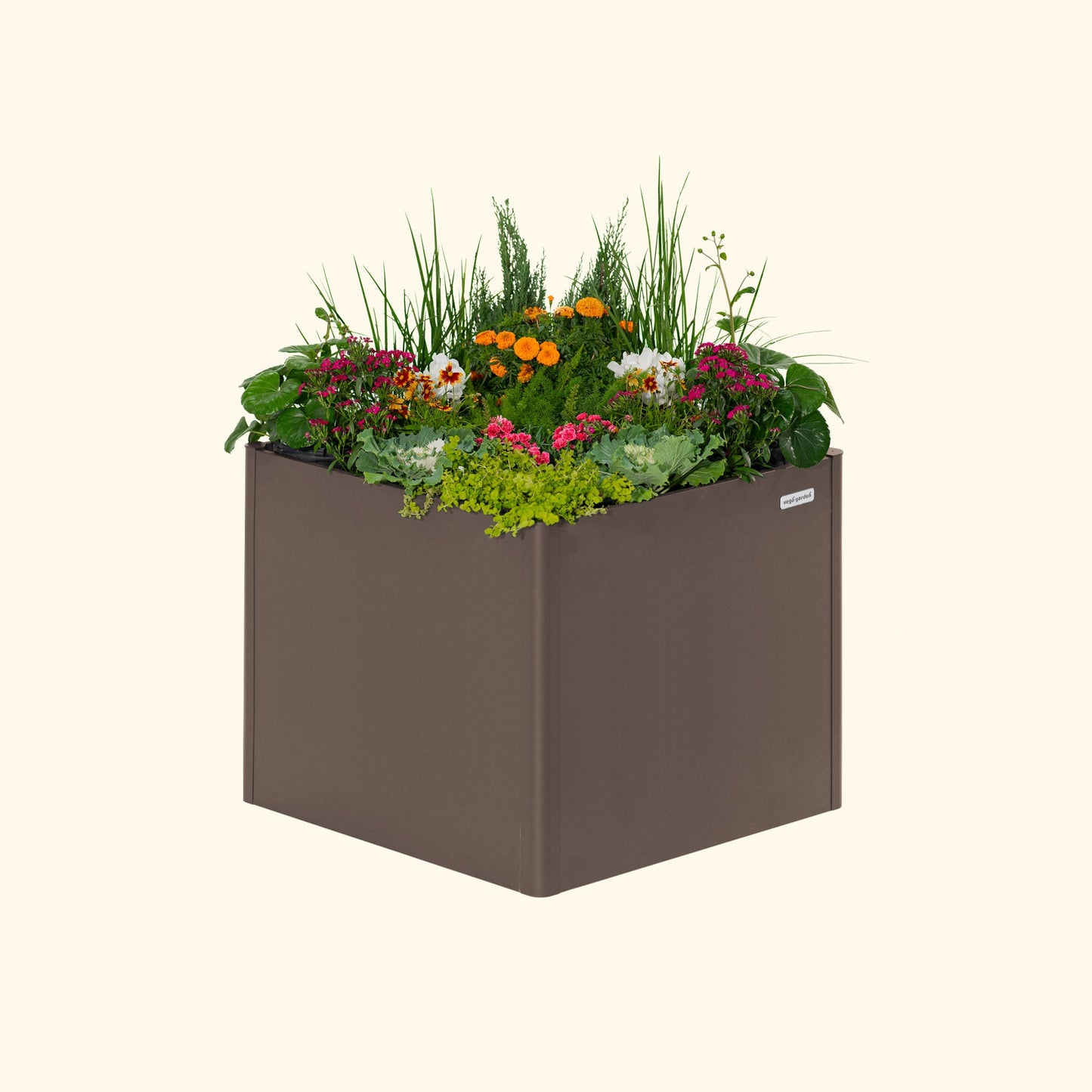 32" Tall Modern Raised Garden Bed Square 42" x 42" Metal