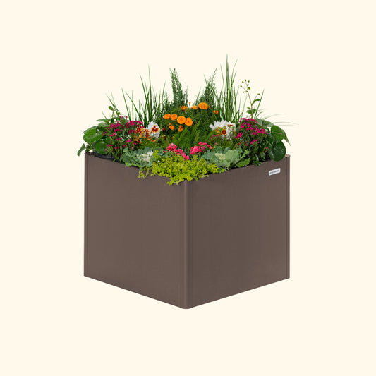32" Tall Modern Raised Garden Bed Square 42" x 42" Metal
