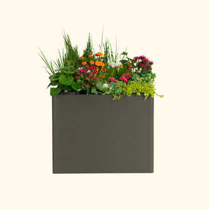 32" Tall Modern Raised Garden Bed Square 42" x 42" Metal