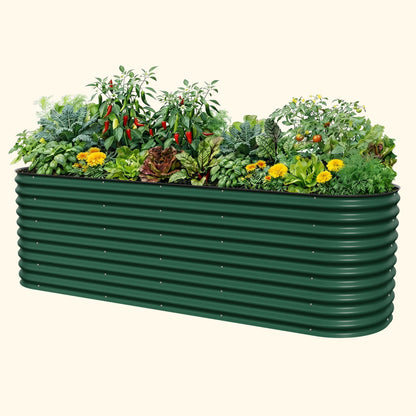 Grand lit de jardin surélevé de 32 pouces de haut, 10 en 1, modulaire en métal