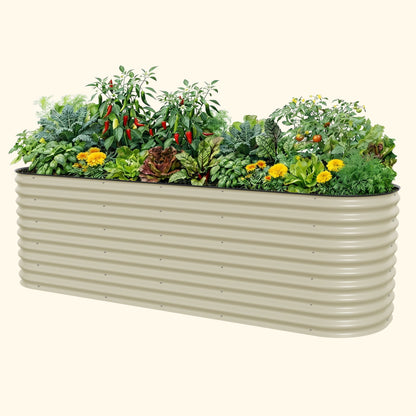 Grand lit de jardin surélevé de 32 pouces de haut, 10 en 1, modulaire en métal