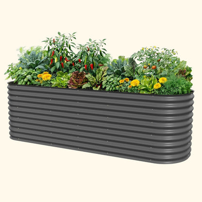 Grand lit de jardin surélevé de 32 pouces de haut, 10 en 1, modulaire en métal
