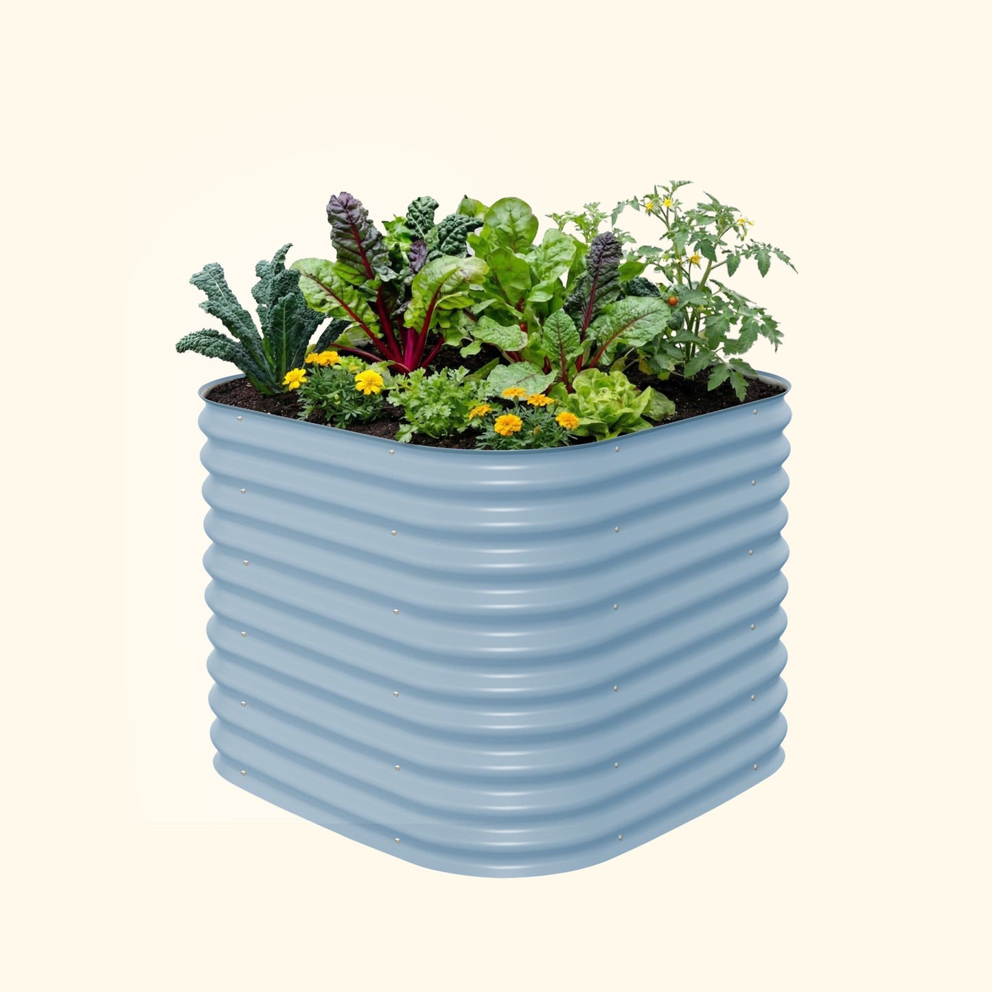 32" Tall Small Raised Garden Bed 4 in 1 Modular Metal