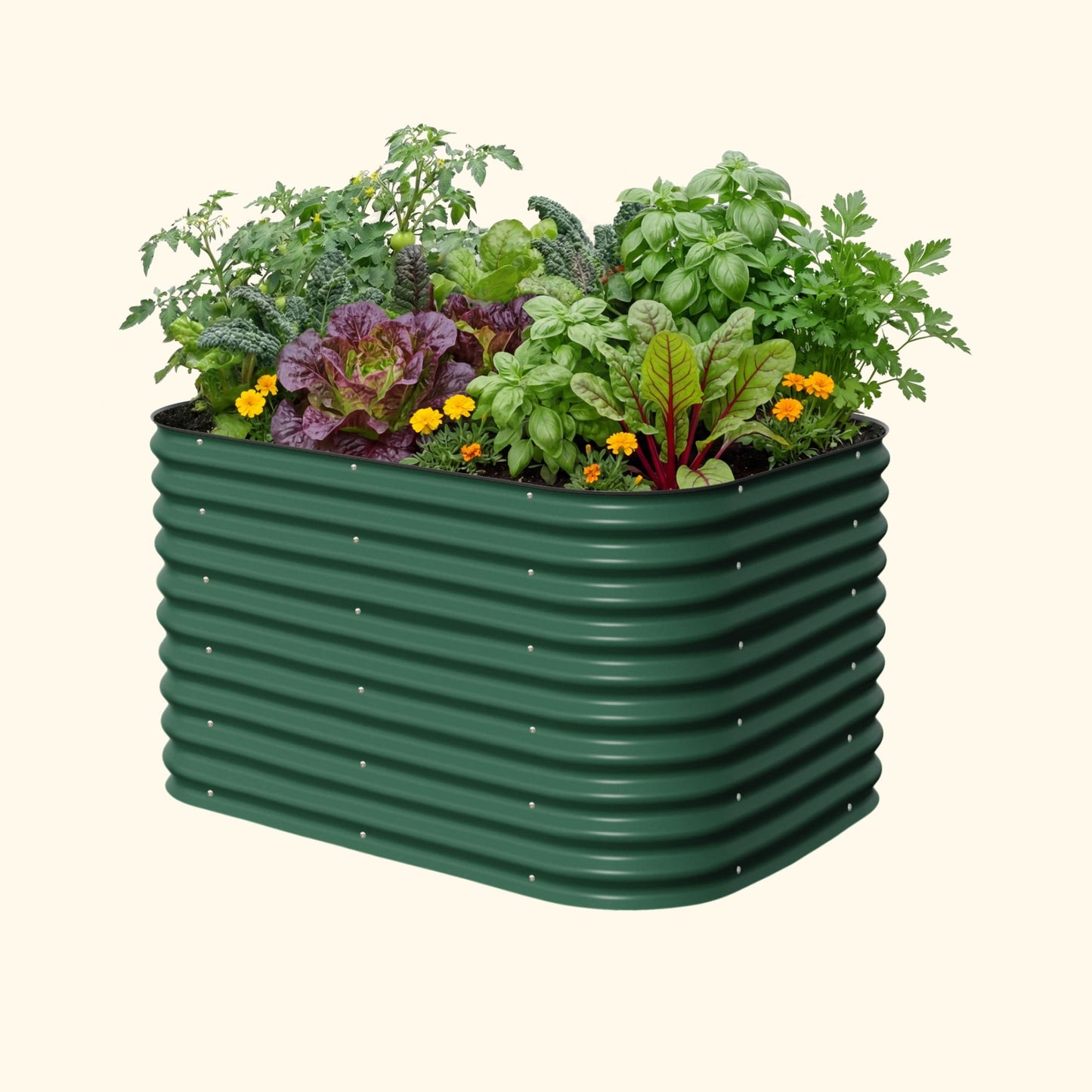 32" Tall Midsize Raised Garden Bed 6 in 1 Modular Metal
