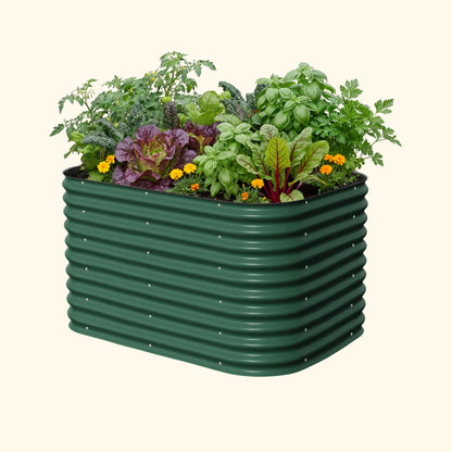 32" Tall Midsize Raised Garden Bed 6 in 1 Modular Metal