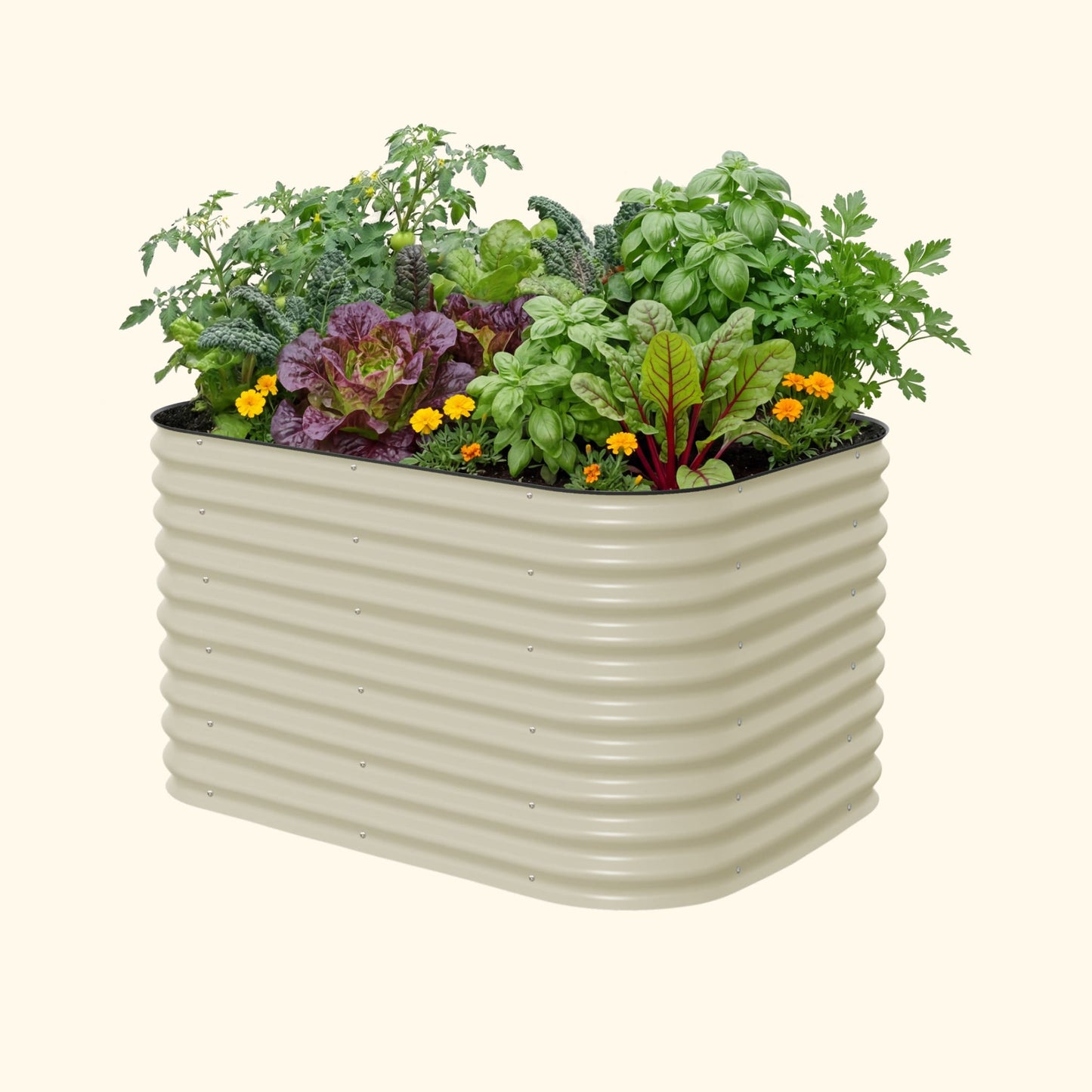32" Tall Midsize Raised Garden Bed 6 in 1 Modular Metal