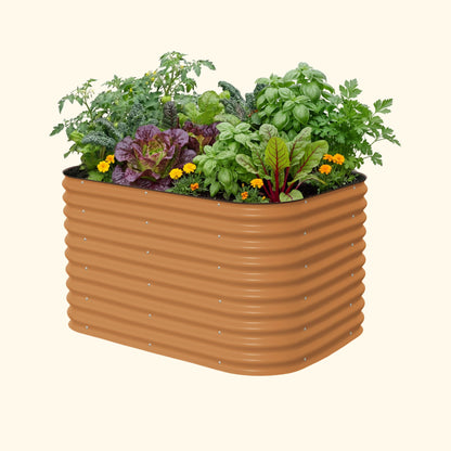 32" Tall Midsize Raised Garden Bed 6 in 1 Modular Metal