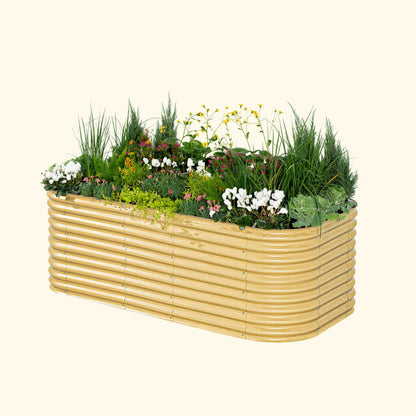 Grand lit de jardin surélevé de 32 pouces de haut, 10 en 1, modulaire en métal