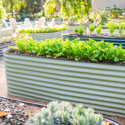 Grand lit de jardin surélevé de 32 pouces de haut, 10 en 1, modulaire en métal