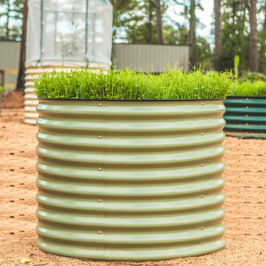 Round Raised Garden Bed Kit 32" tall 42" wide - Tampa soil911.com