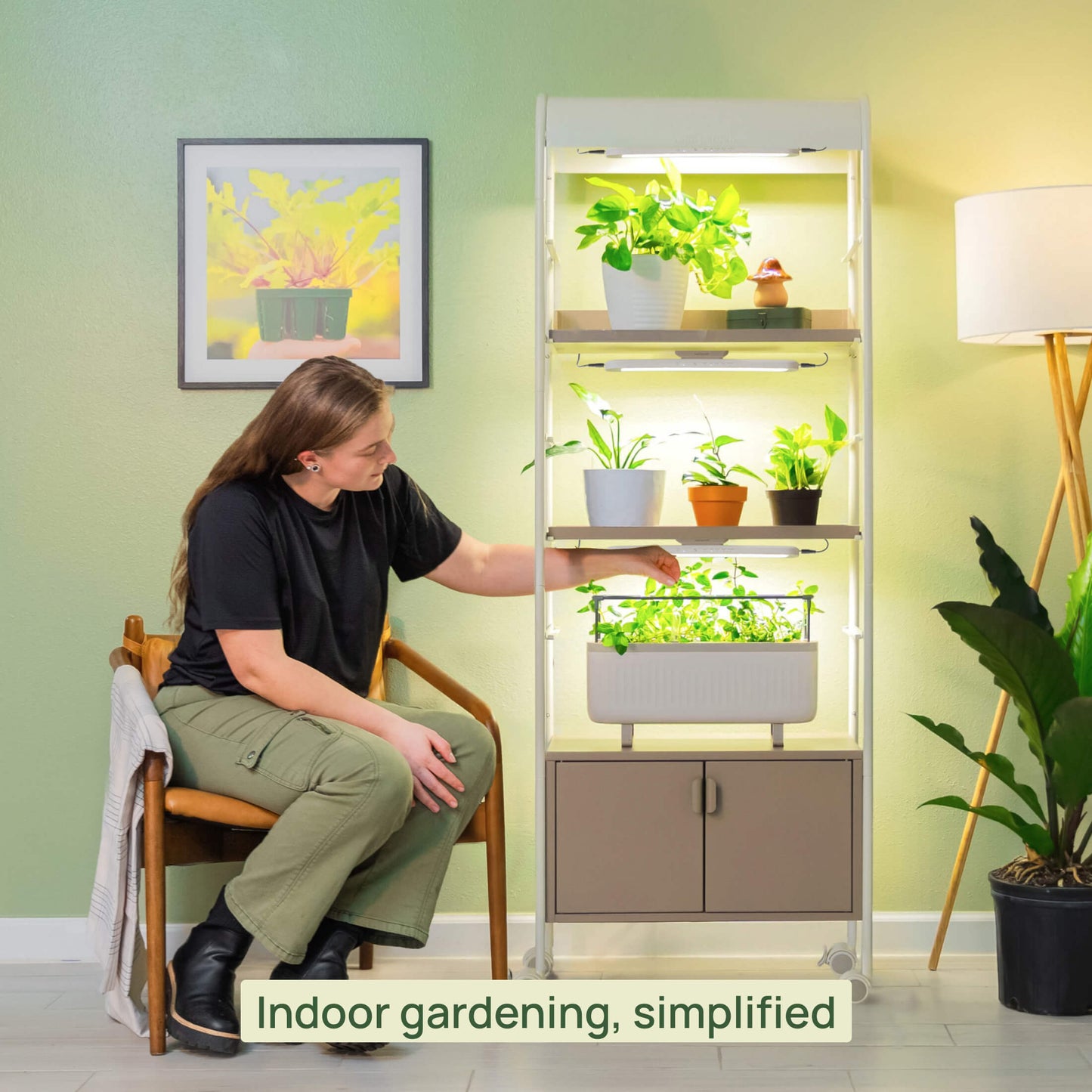 4 Tier Grow Light Garden with Storage
