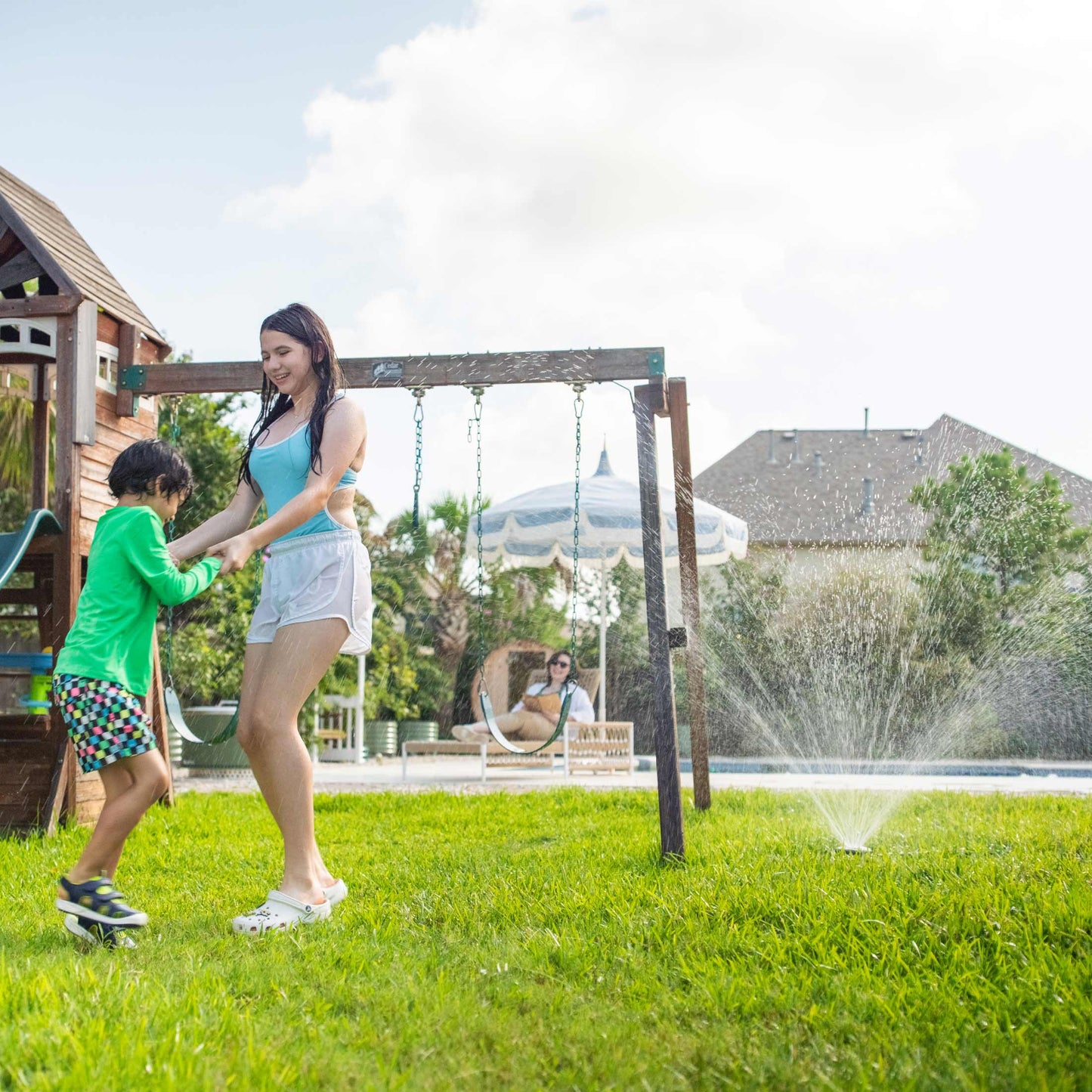 Aspersor de torreta de 9 patrones 