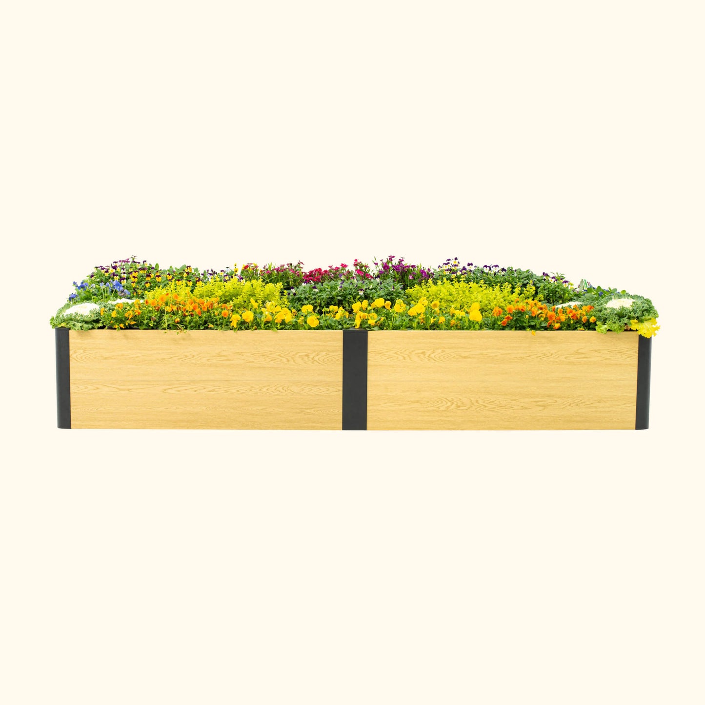 Woodgrain Metal Raised Garden Bed 2' x 8' - Evergrove Series