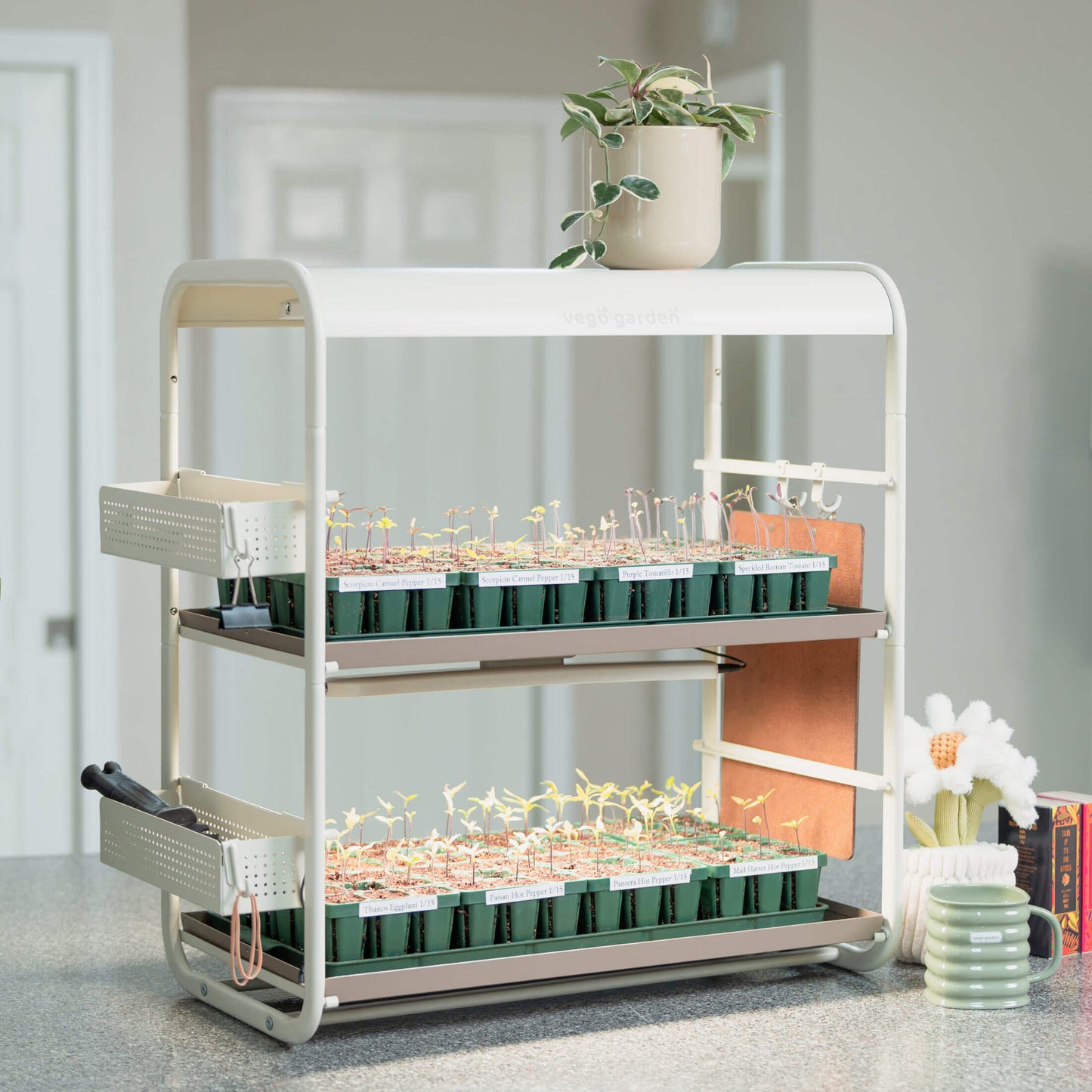 Lámpara de cultivo de mesa de 2 niveles para jardín