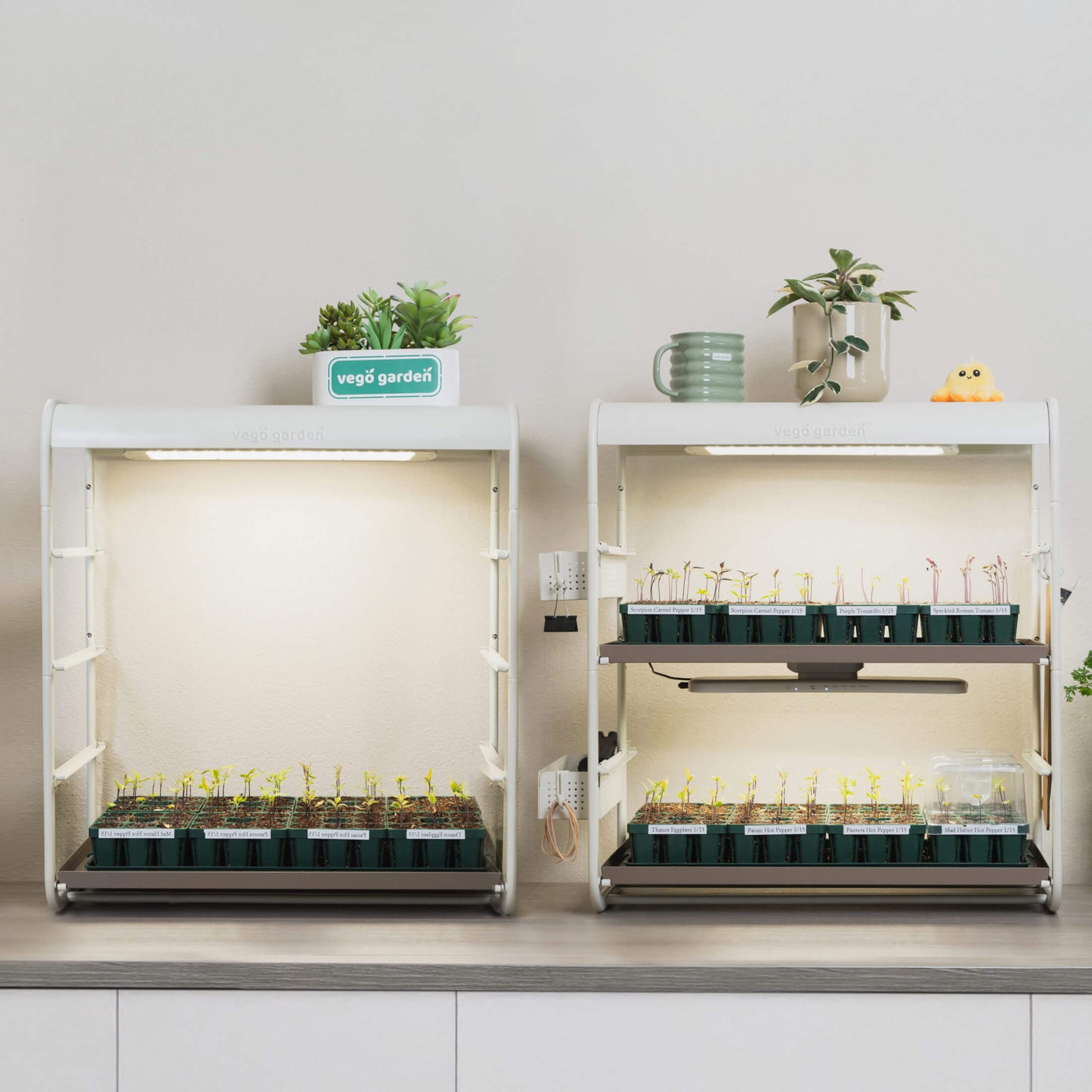 Lámpara de cultivo de mesa de 2 niveles para jardín