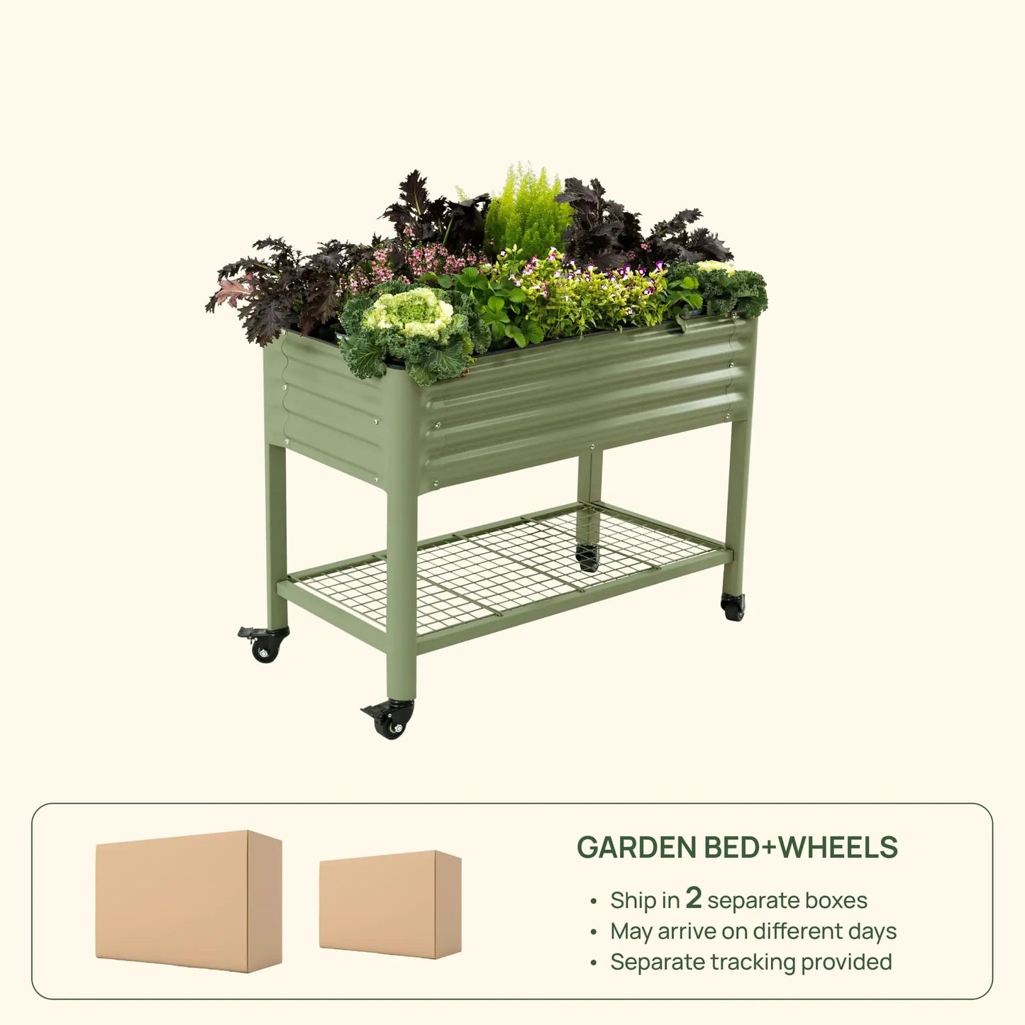 Elevated Garden Bed 2 by 4 Feet For Patio Use