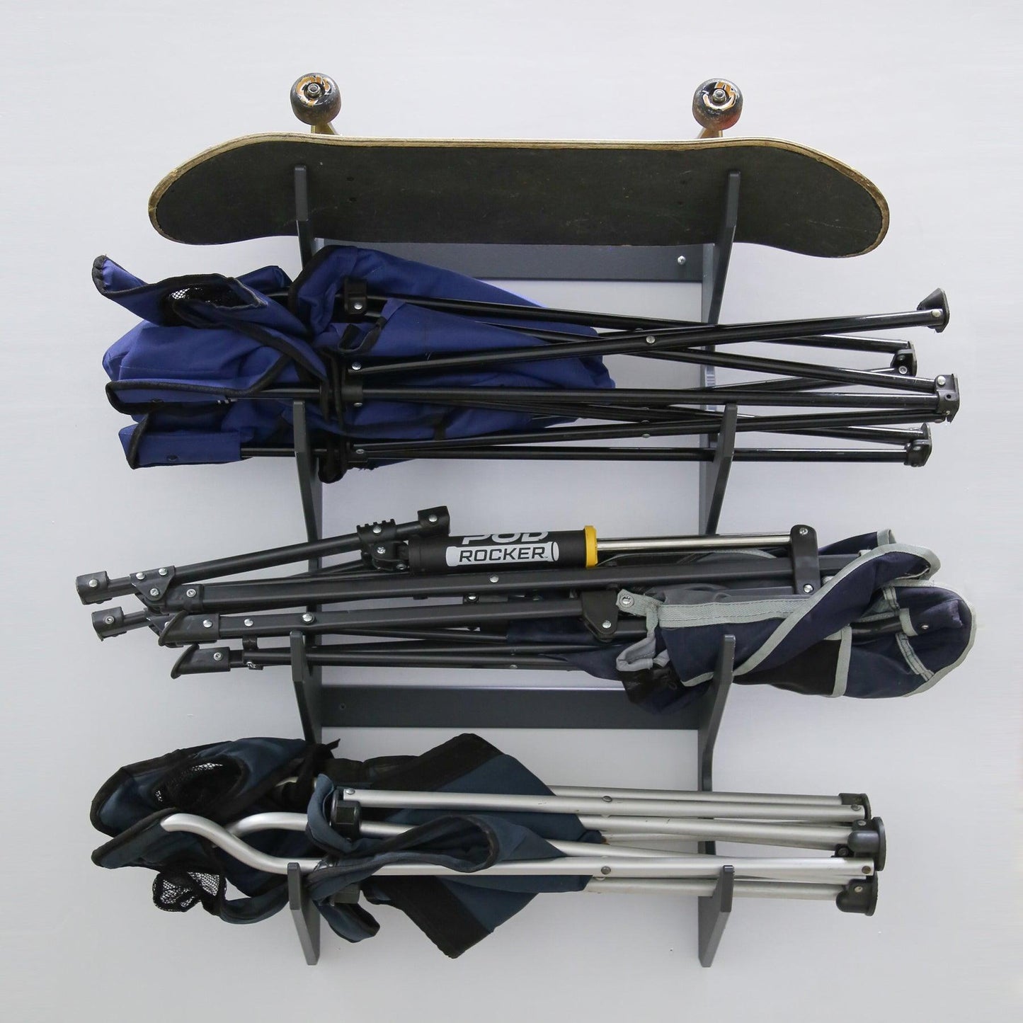 Slim Chair Racks for Garage etc. | 4 Slot Chair Rack Wall Mount