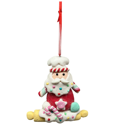 Clay Dough Santa Chef Ornament - Tampa Home & Garden Store