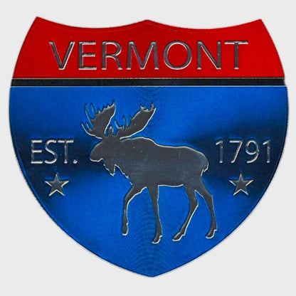Autocollant en aluminium pour autoroute du Vermont