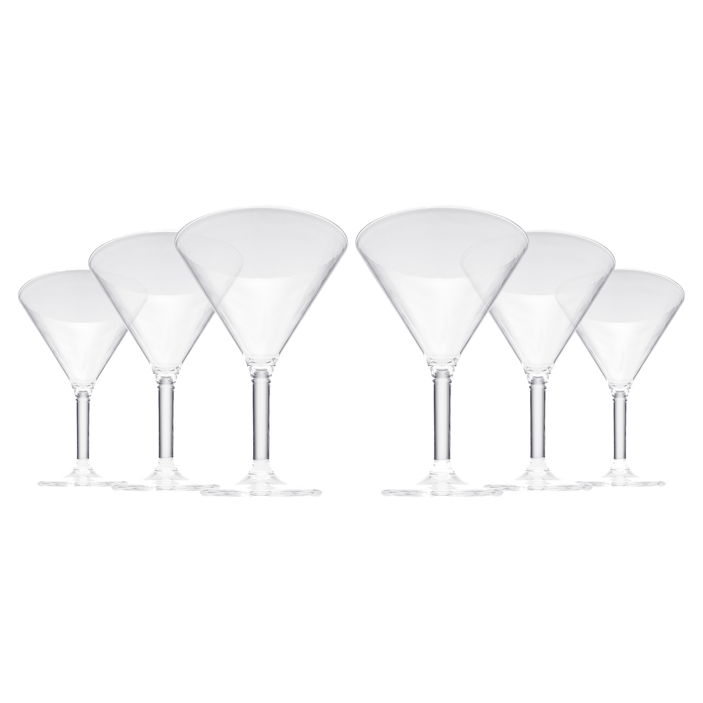 Barcelona Acrylic Martini Glasses Set of 6