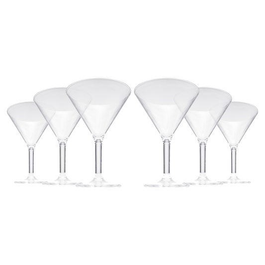 Barcelona Acrylic Martini Glasses Set of 6