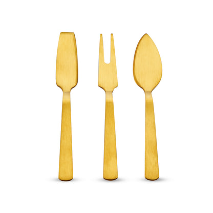 Premium Gold Cheese Knife Set of Three Pieces