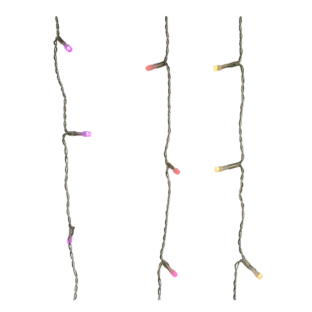 Country Christmas Loft Twinkly LED Wall Light Gen I; 3 hanging strands with colored bulbs on Tampa Home & Garden Store