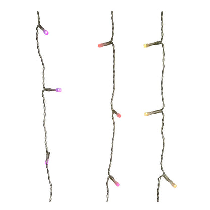 Country Christmas Loft Twinkly LED Wall Light Gen I; 3 hanging strands with colored bulbs on Tampa Home & Garden Store