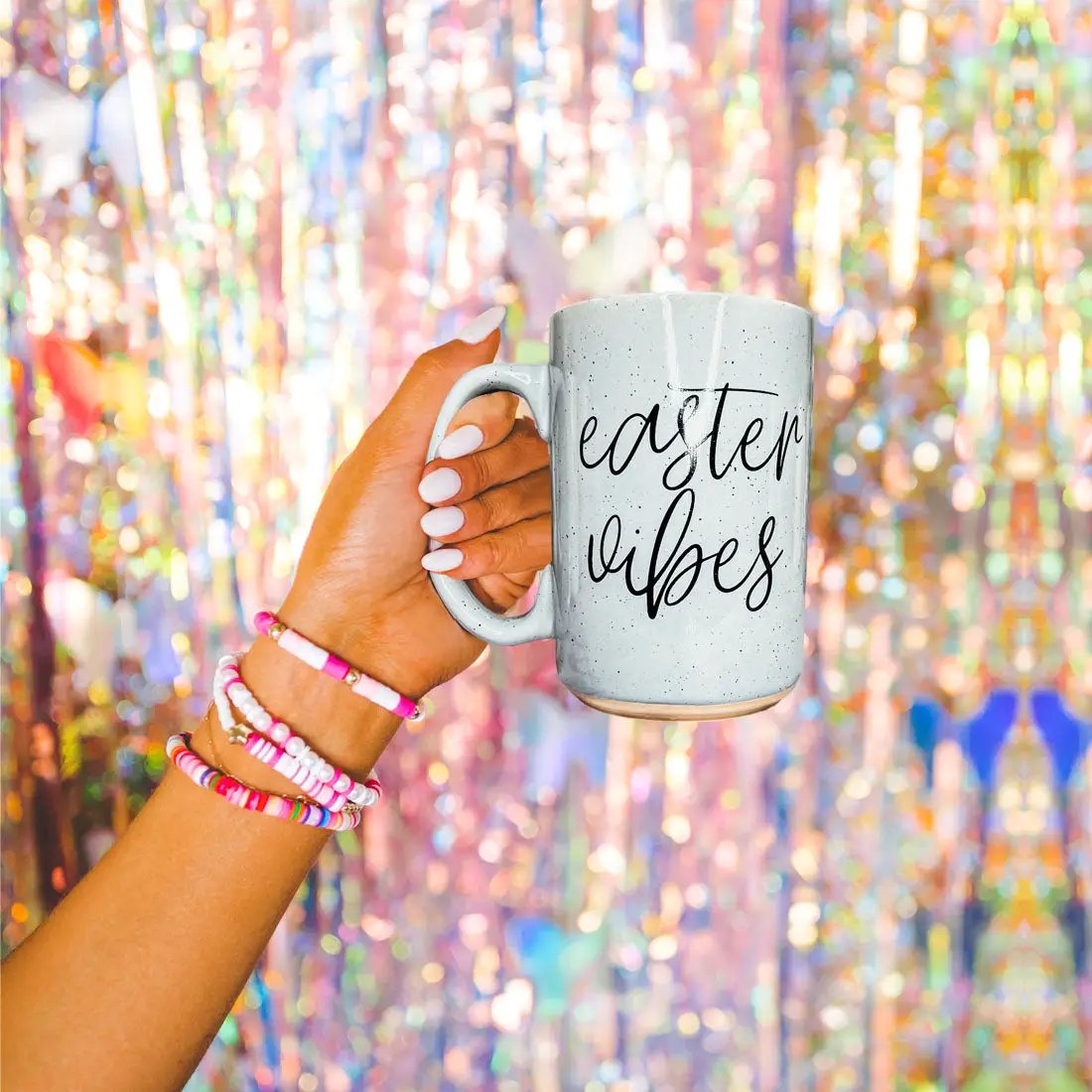 Easter Vibes Mug 16.23oz Coffee Cup Pink