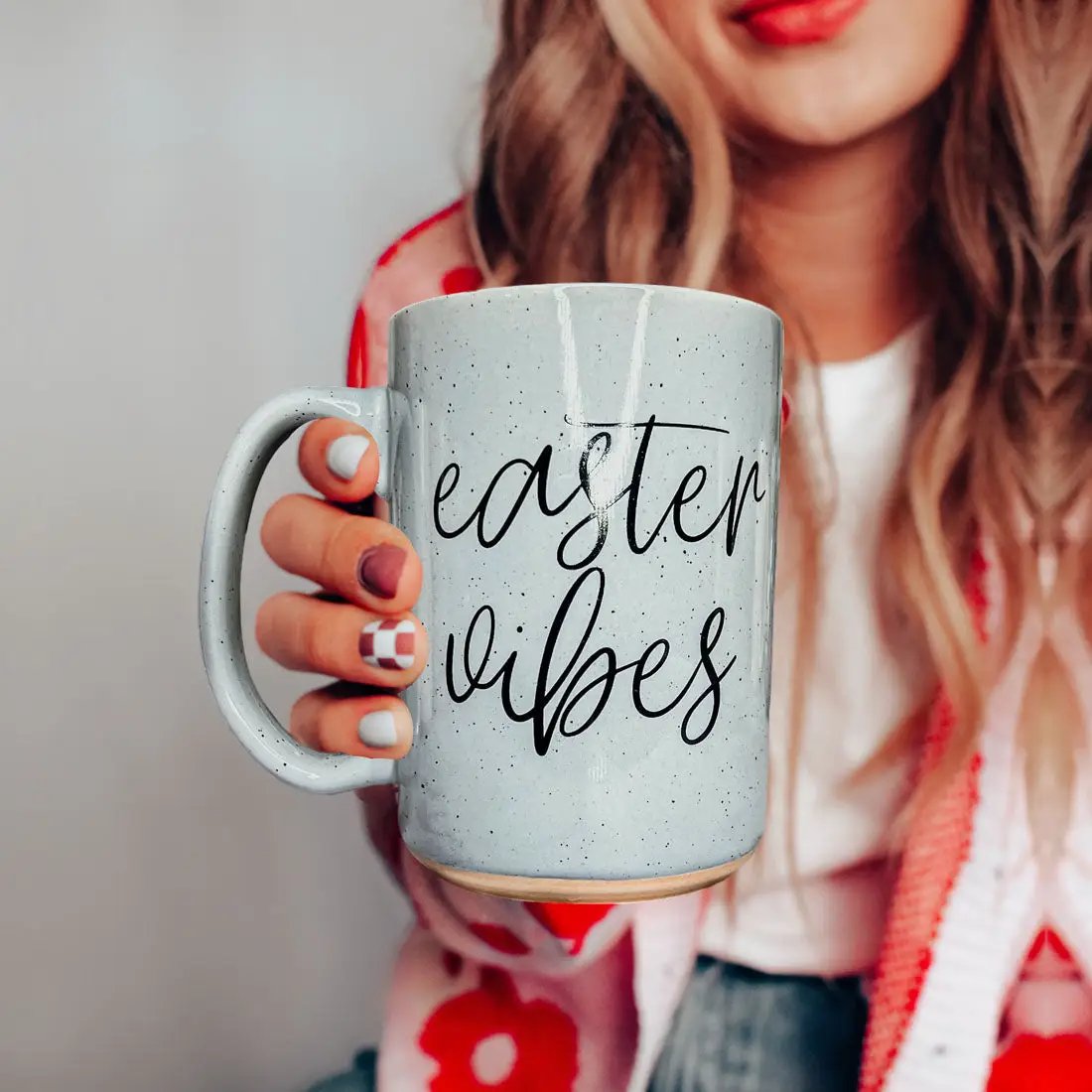 Easter Vibes Mug 16.23oz Coffee Cup Pink