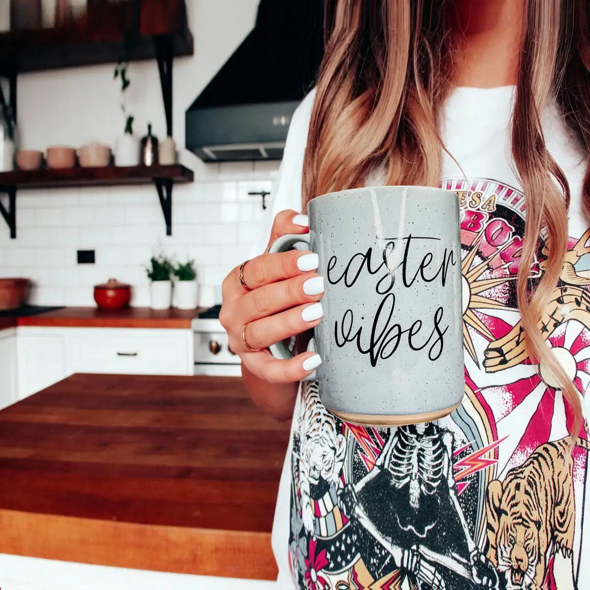 Easter Vibes Mug 16.23oz Coffee Cup Pink