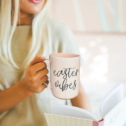 Easter Vibes Mug 16.23oz Coffee Cup Pink