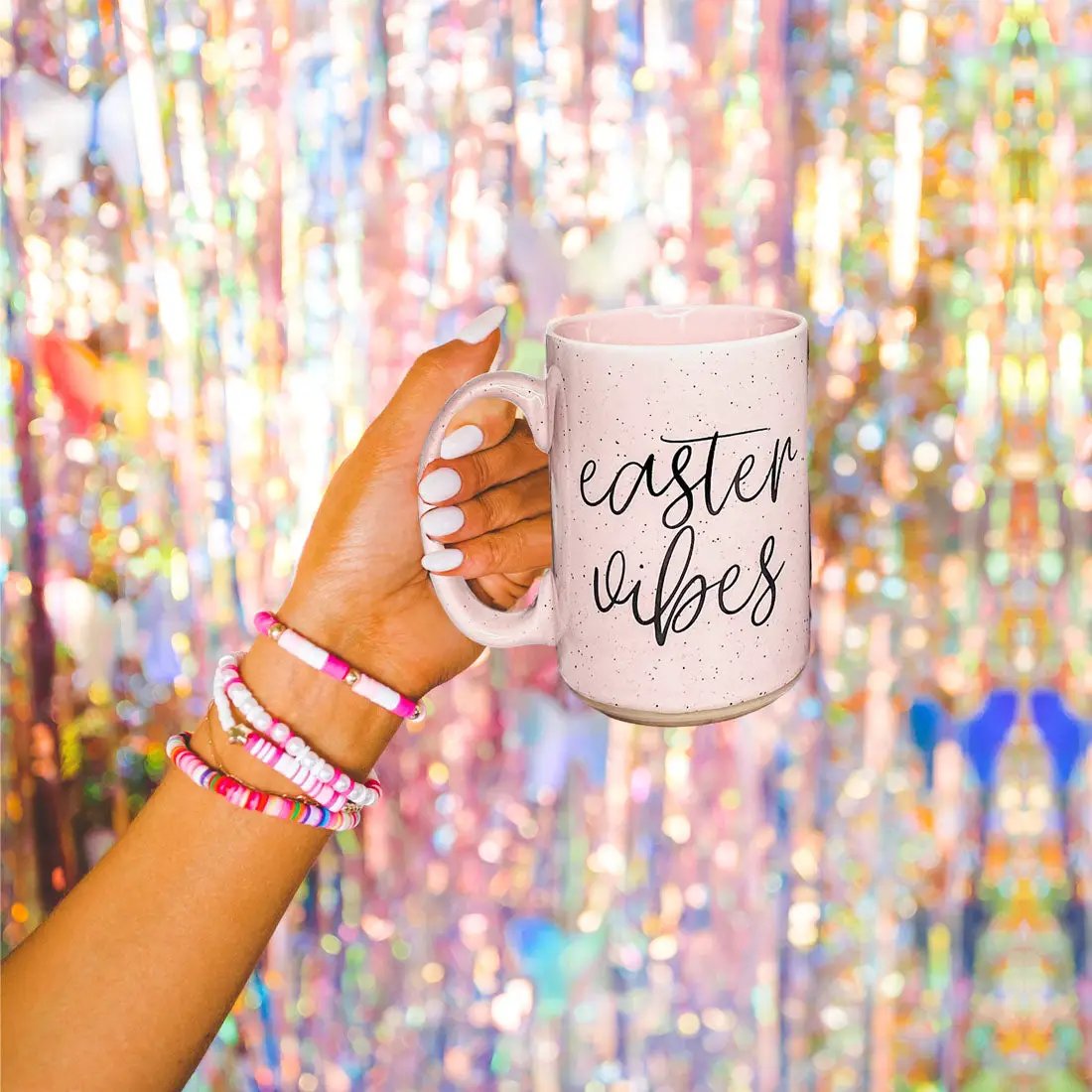 Easter Vibes Mug 16.23oz Coffee Cup Pink