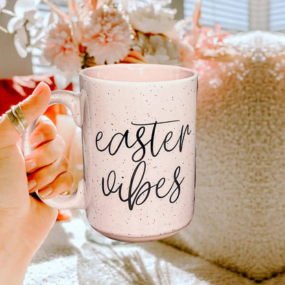 Easter Vibes Mug 16.23oz Coffee Cup Pink