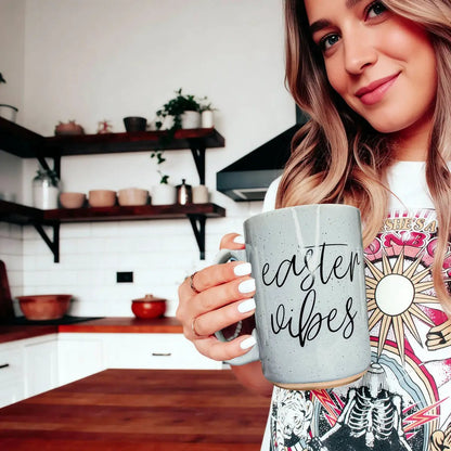 Easter Vibes Mug 16.23oz Coffee Cup Pink