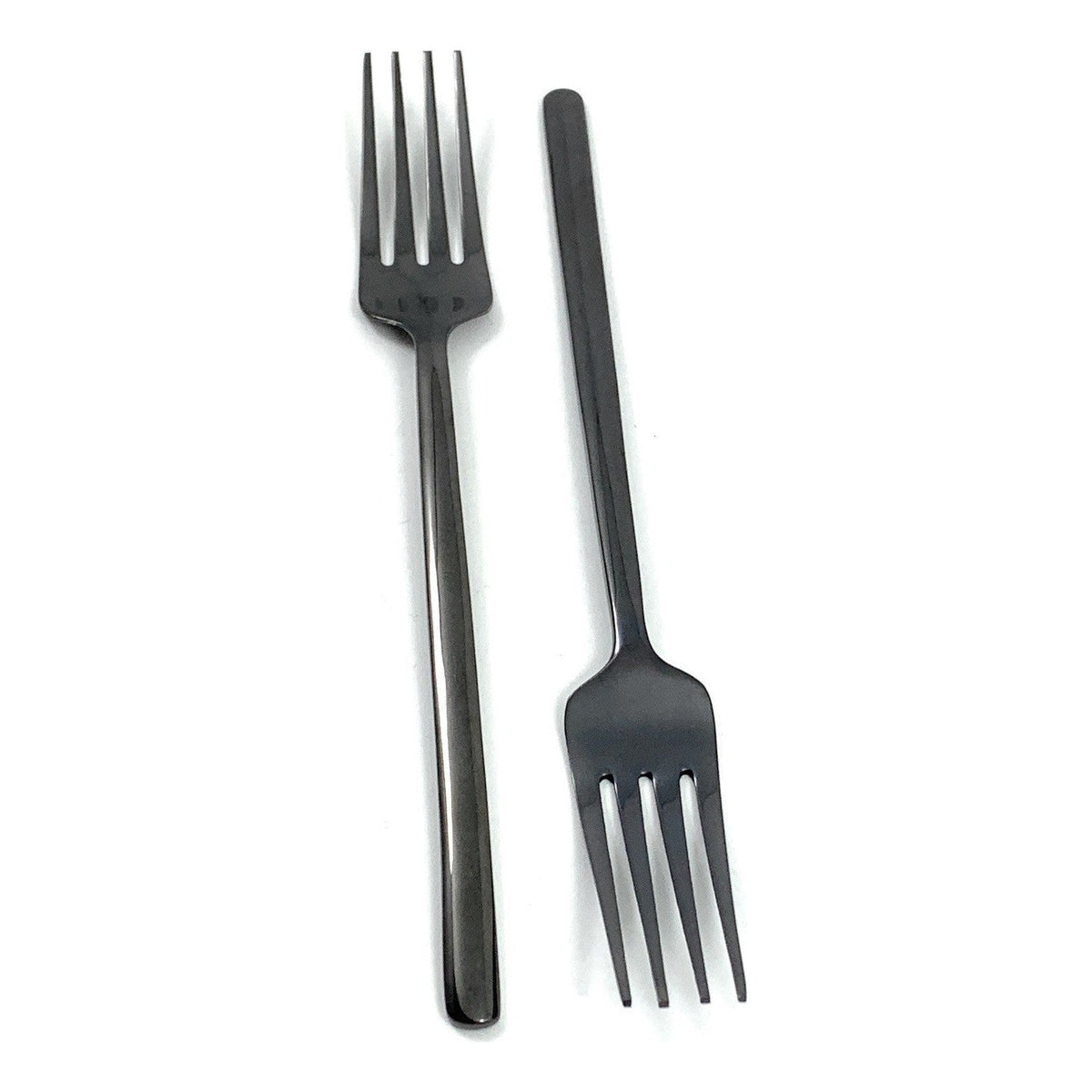 Vibhsa black silverware dinner forks set of 6 with dark handles for dining decor on Tampa Home & Garden Store