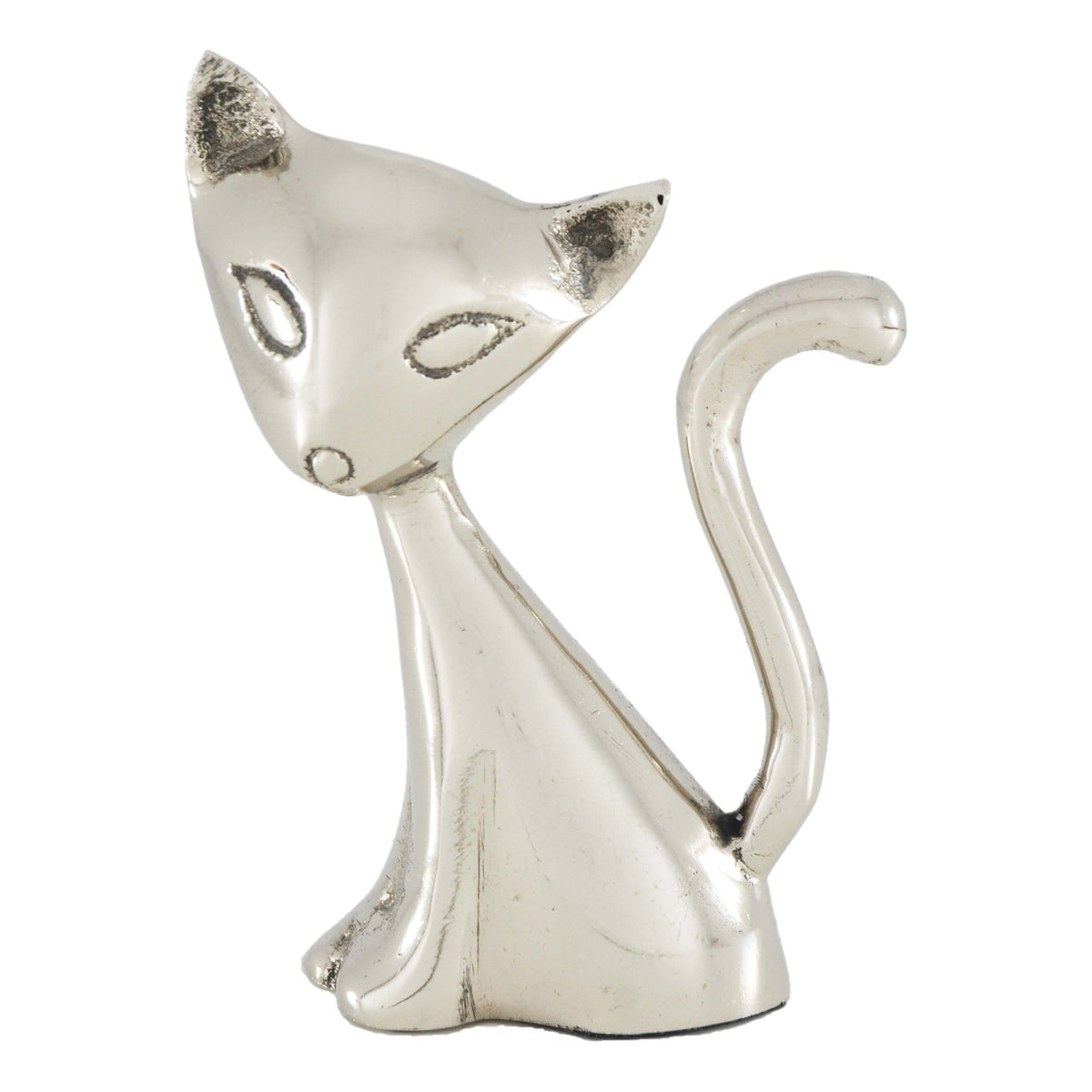 Vibhsa silver cat ring holder jewelry organizer with cat silhouette and ring slots on Tampa Home & Garden Store
