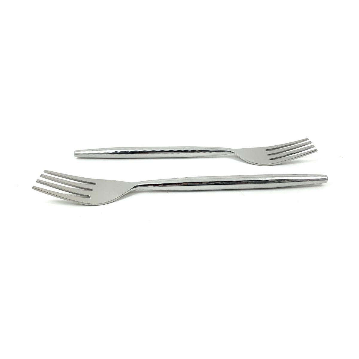 Vibhsa salad forks set of 6 in stainless steel with textured handles on Tampa Home & Garden Store