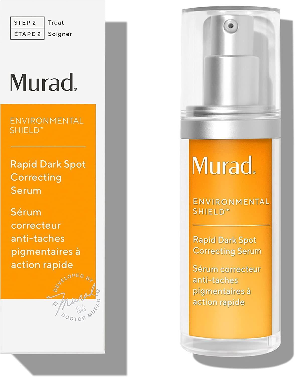 Rapid Dark Spot Correcting Serum bottle and orange Environmental Shield box by Murad on Tampa Home & Garden Store