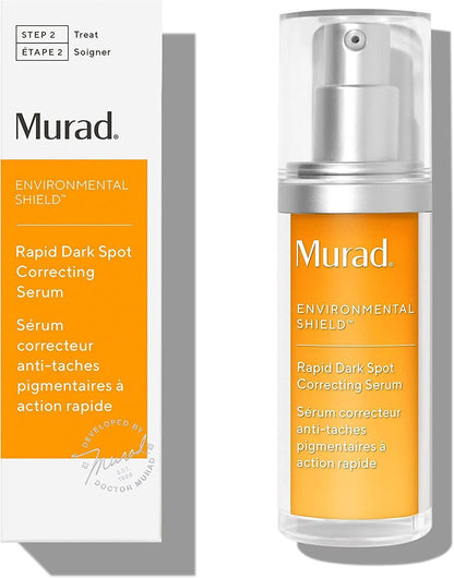 Rapid Dark Spot Correcting Serum bottle and orange Environmental Shield box by Murad on Tampa Home & Garden Store