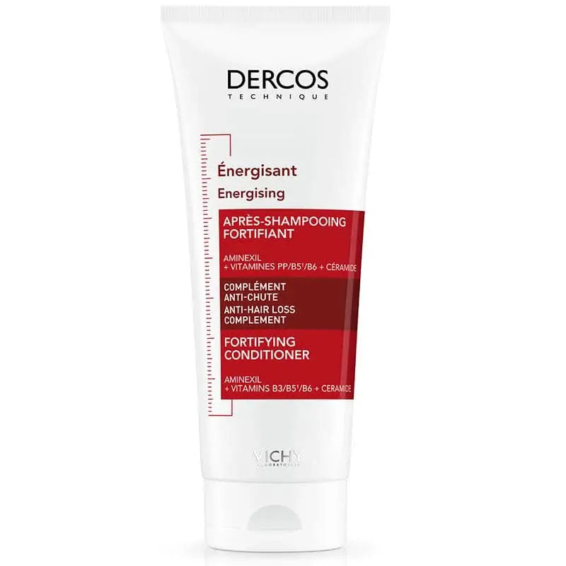 Vichy Dercos Energisant Fortifying Conditioner 200ml white tube with red label on Tampa Home & Garden Store