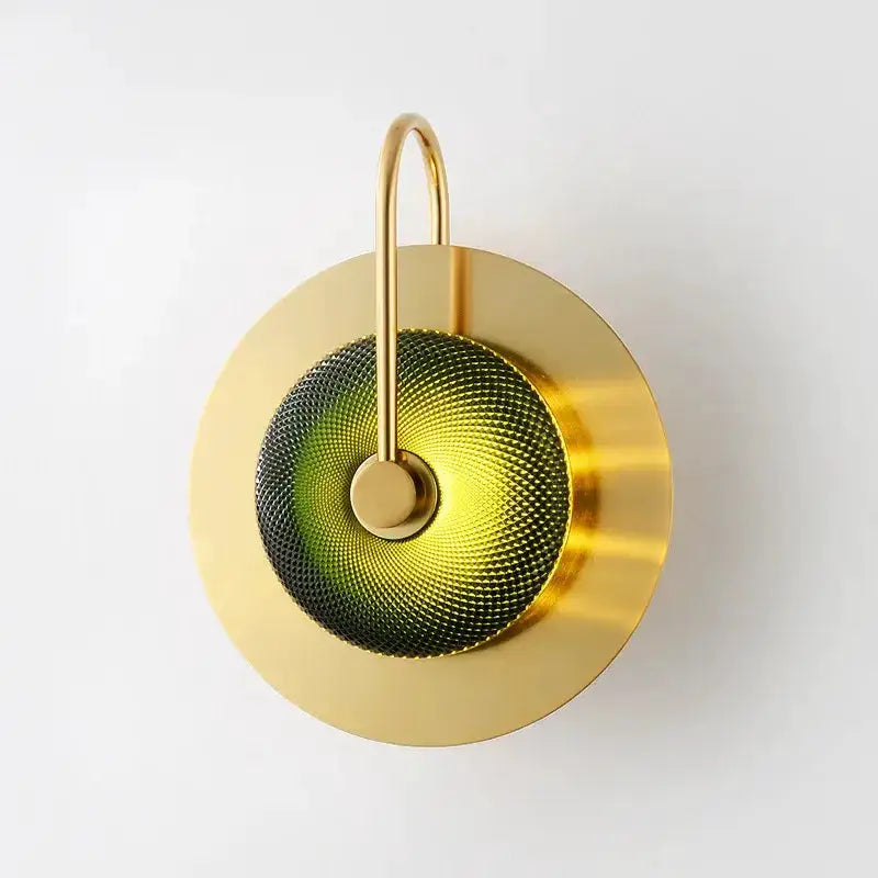 Vintage brass and green glass wall art light by Decorbites, Home & Garden on Tampa Home & Garden Store